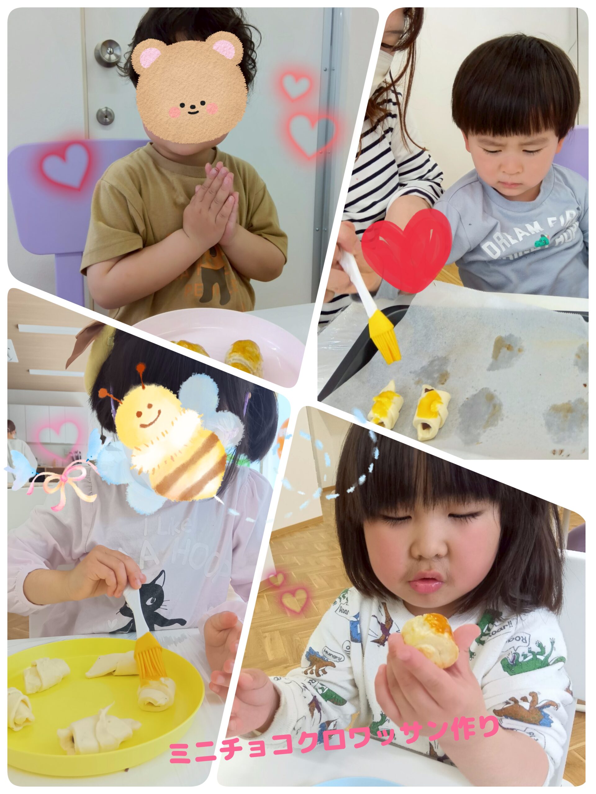 ミニチョコクロワッサン作り🥐