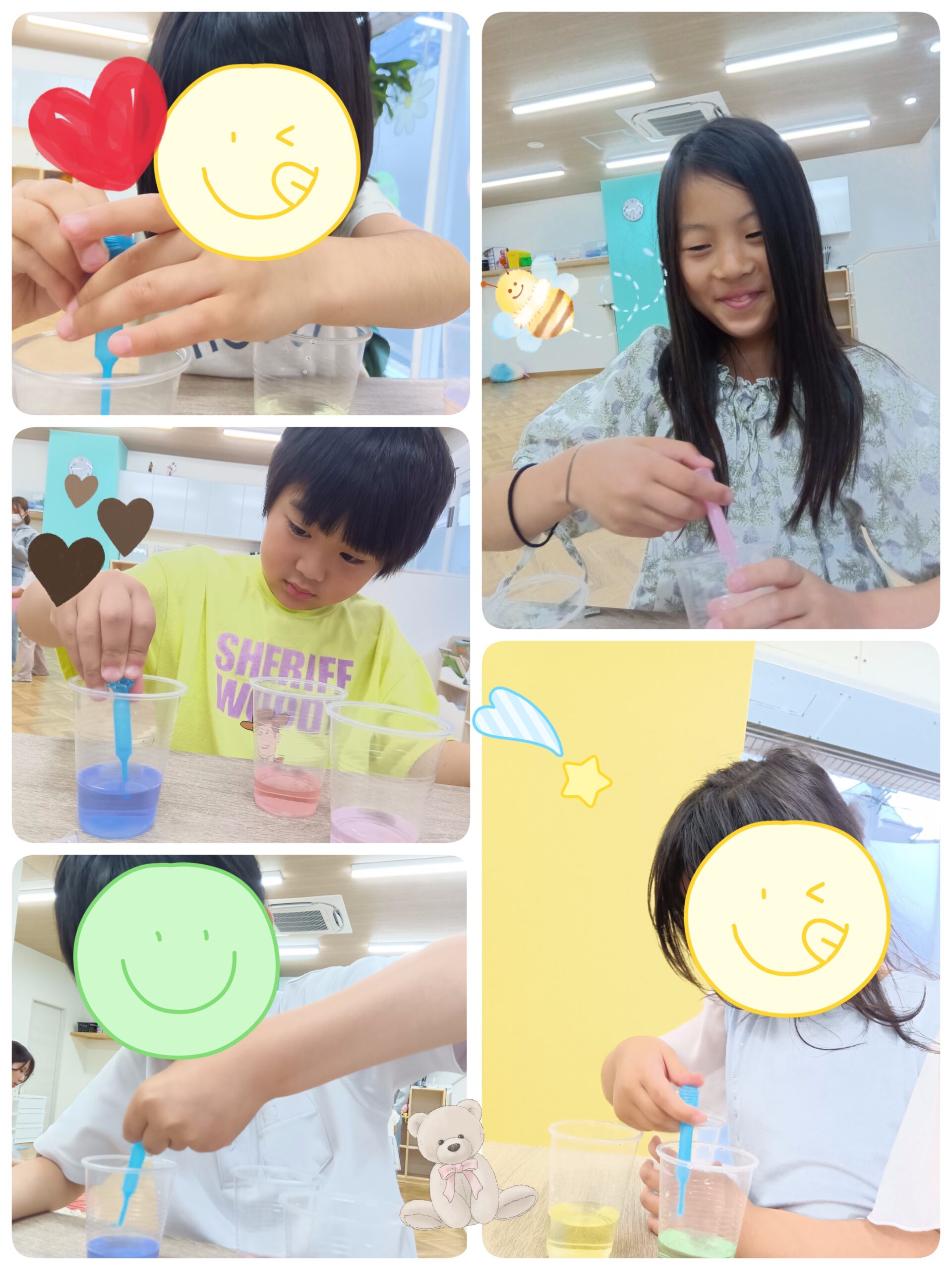 色水実験～💧🫧