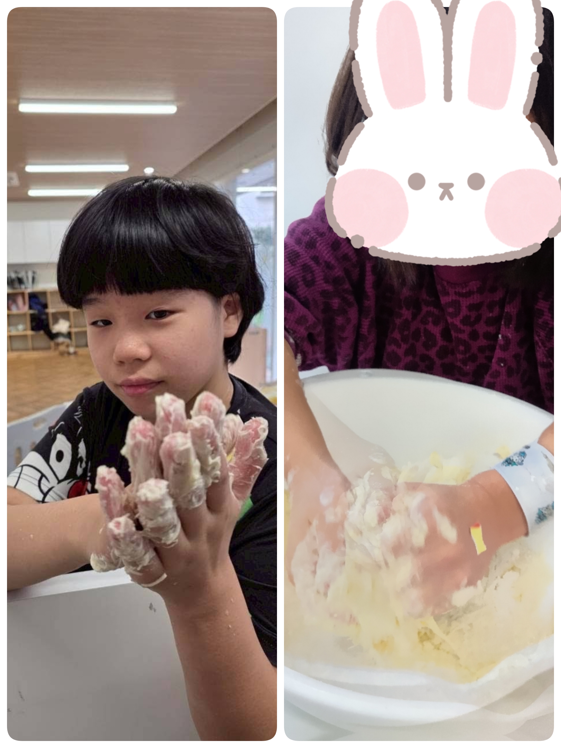 小麦粉粘土遊び