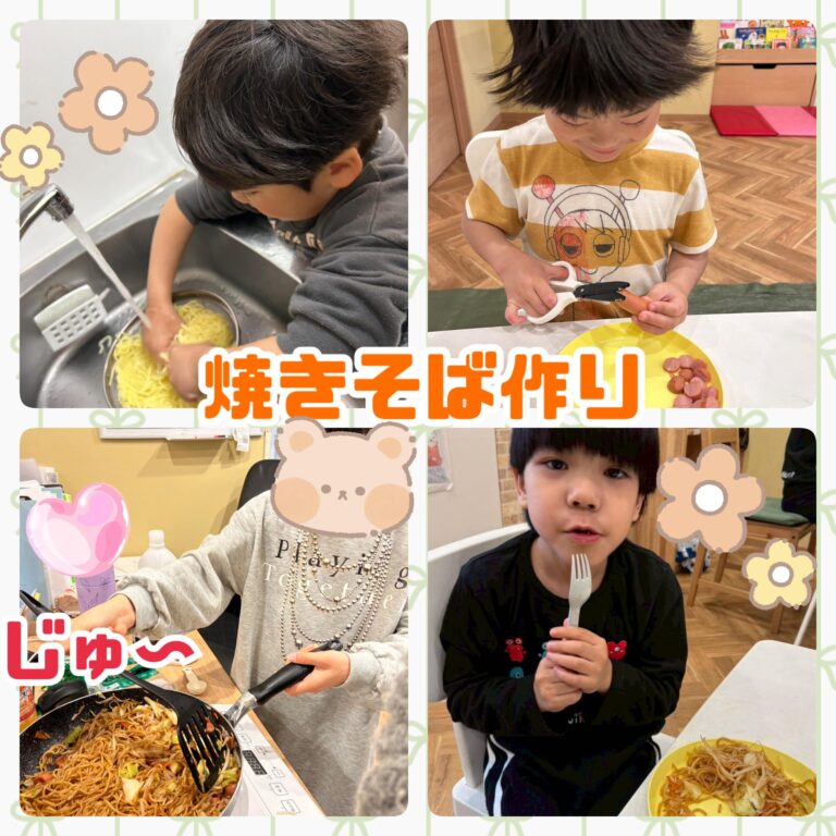 焼きそば作り💕