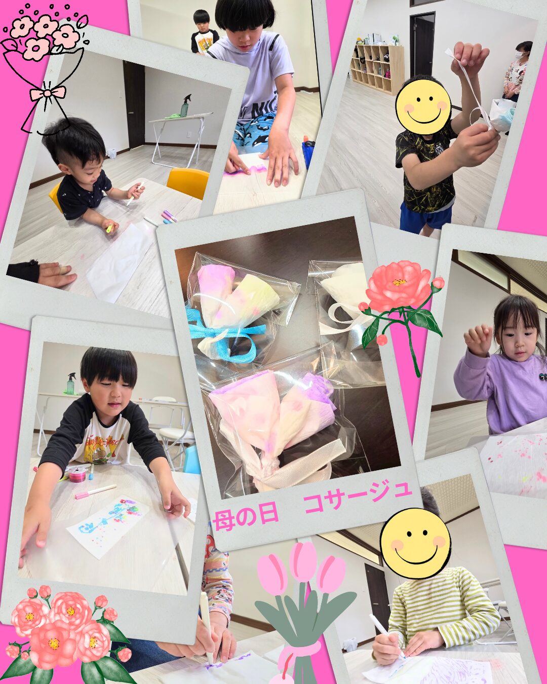 母の日　コサージュ💐