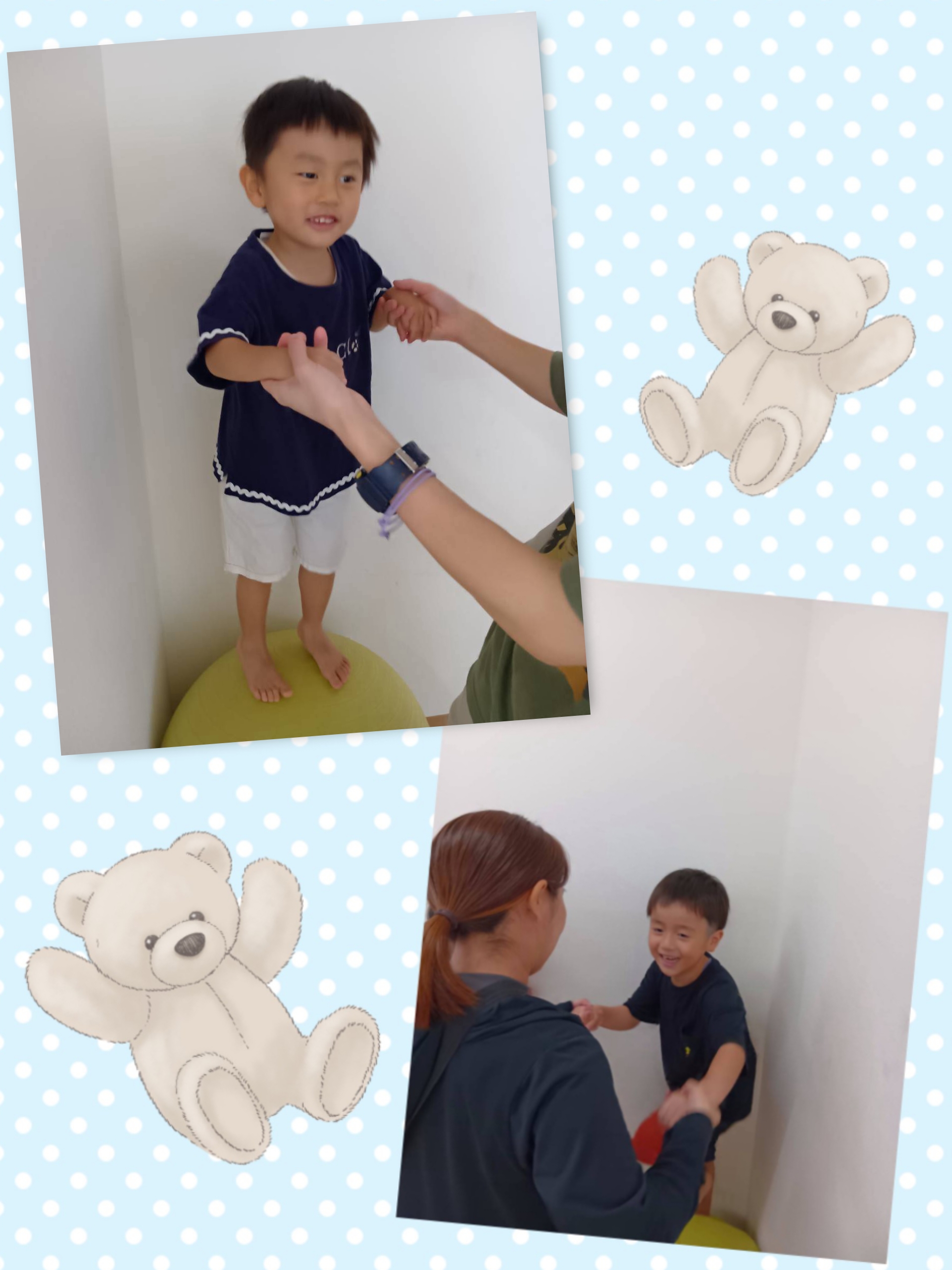 バランスボールで遊ぼう！