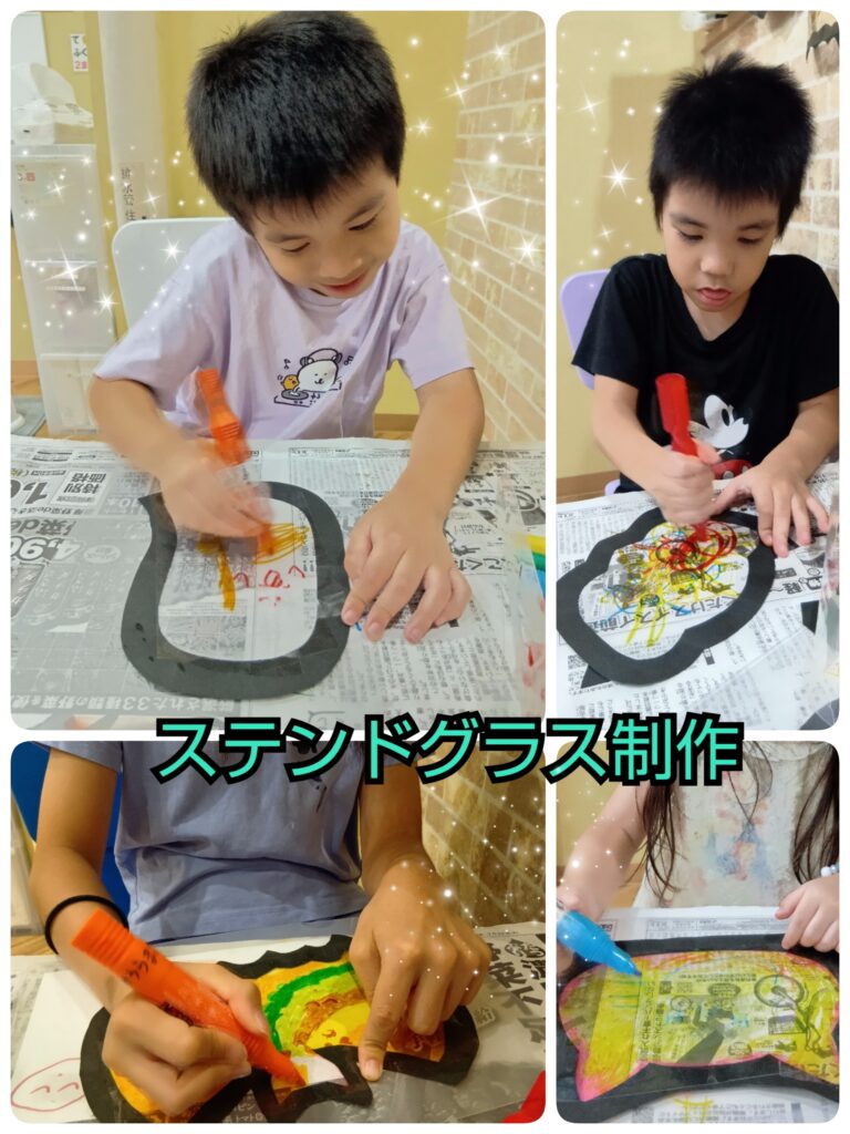 ステンドグラス制作をしました～🎵